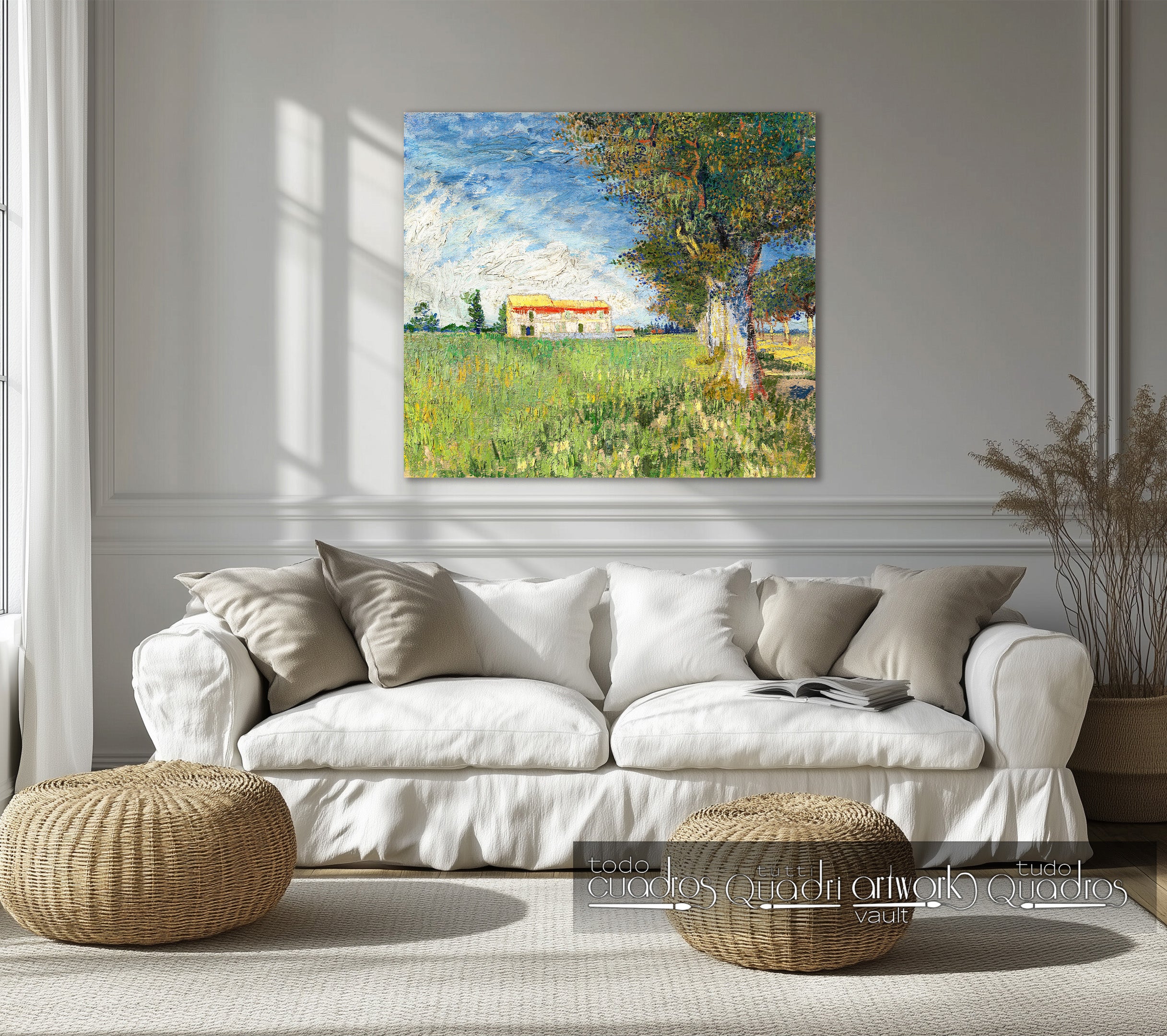Farmhouse in a Wheatfield, Van Gogh
