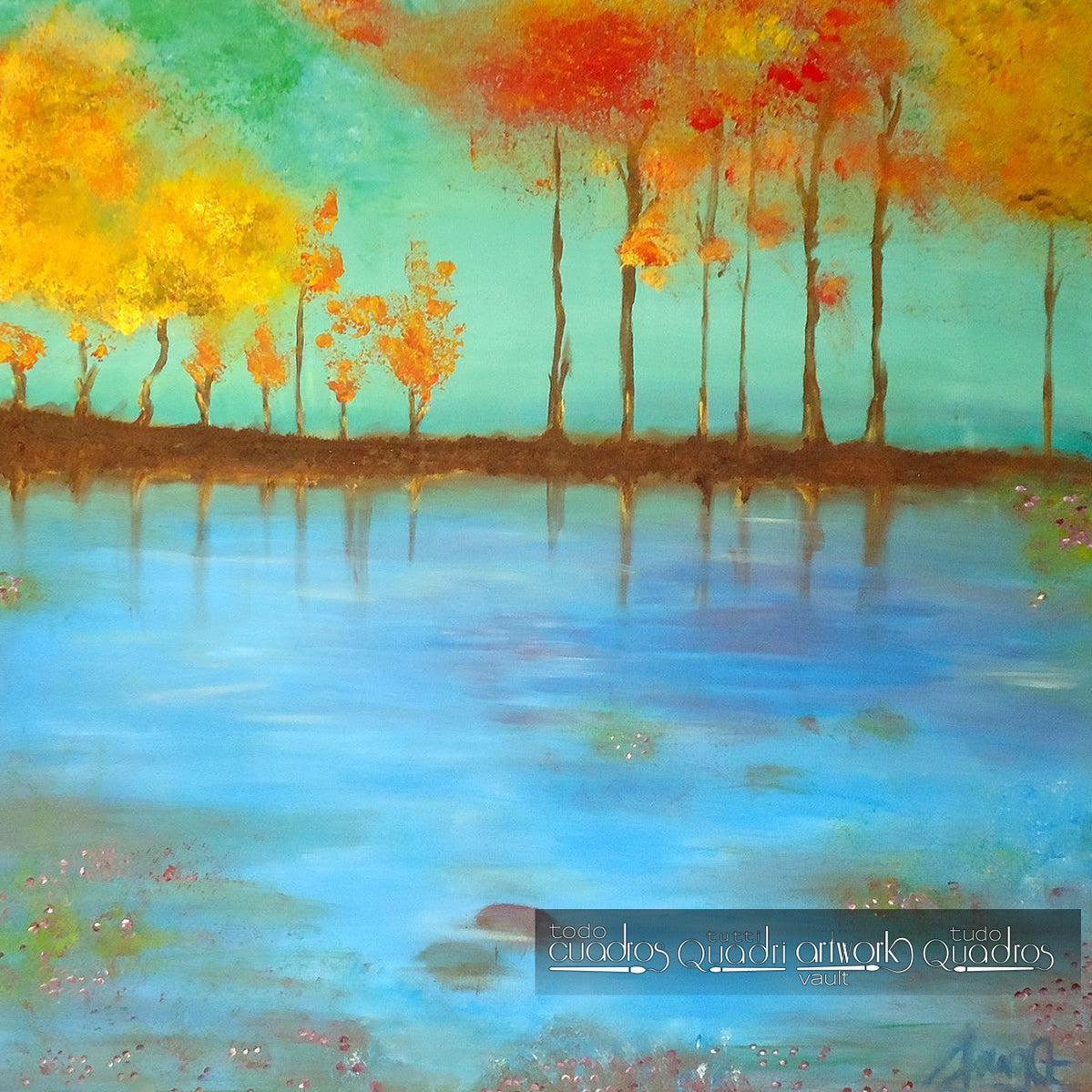 Painting "The Blue Lake" <br /> A. Croxatto