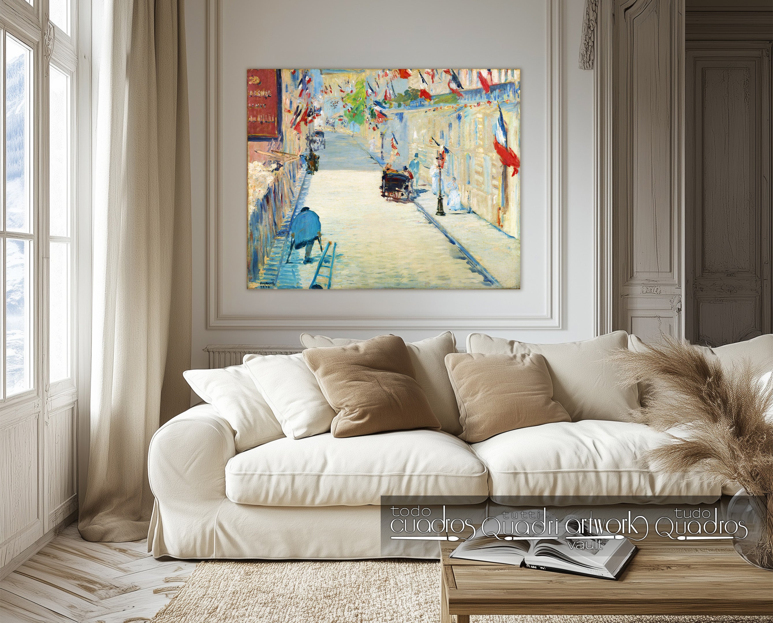 The Rue Mosnier Dressed with Flags, Manet