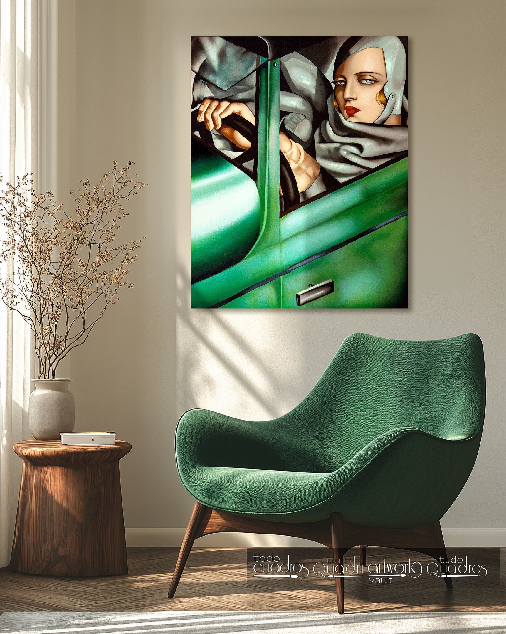 Autoportrait (Tamara in a Green Bugatti), Lempicka