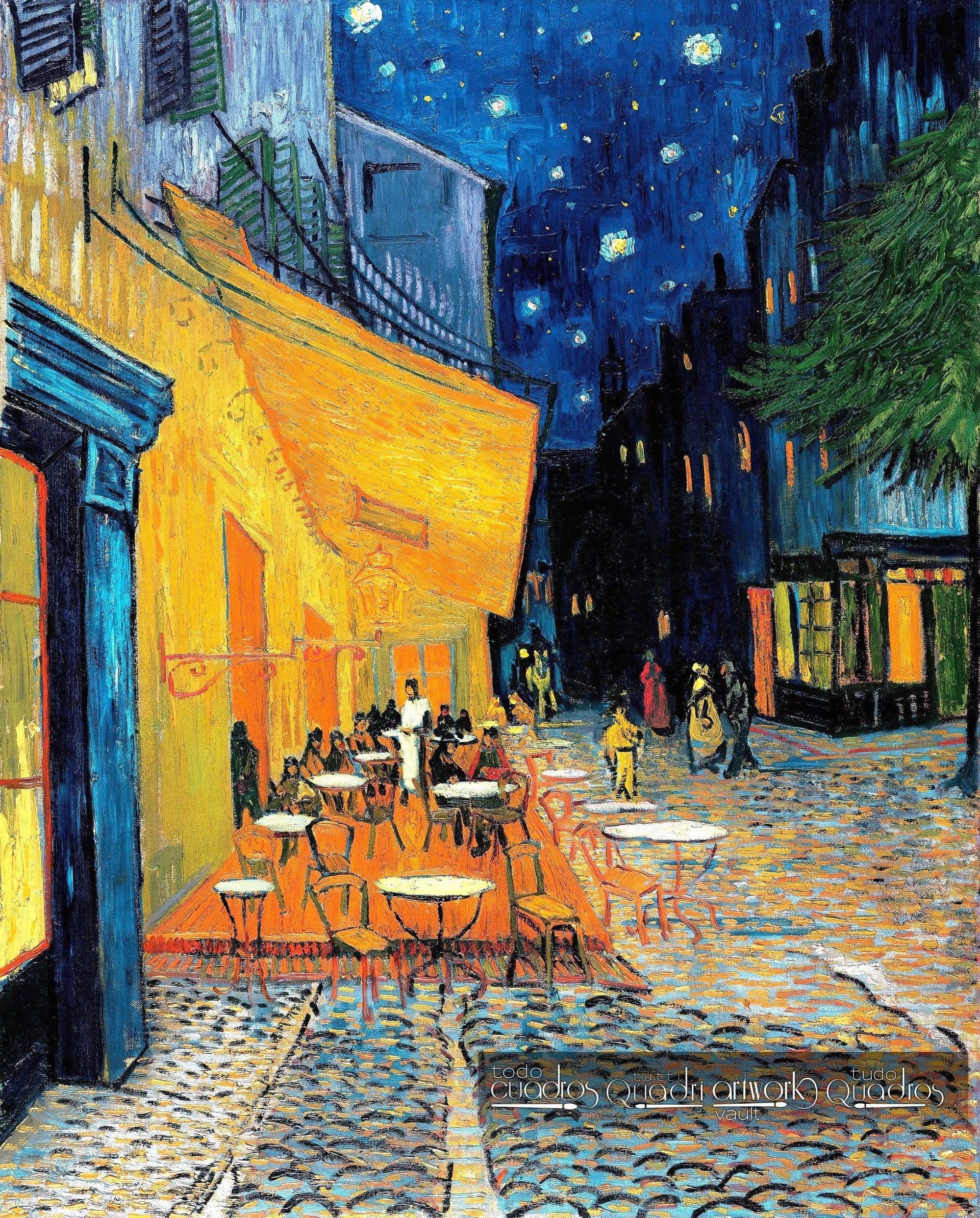 肉筆画　Café Terrace at Night オマージュ Cafe Terrace at Night