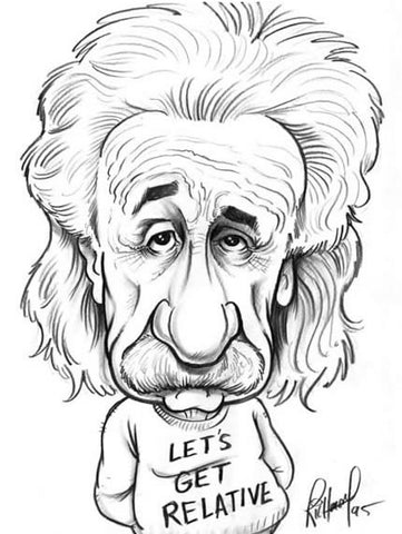 Caricature of the German scientist.