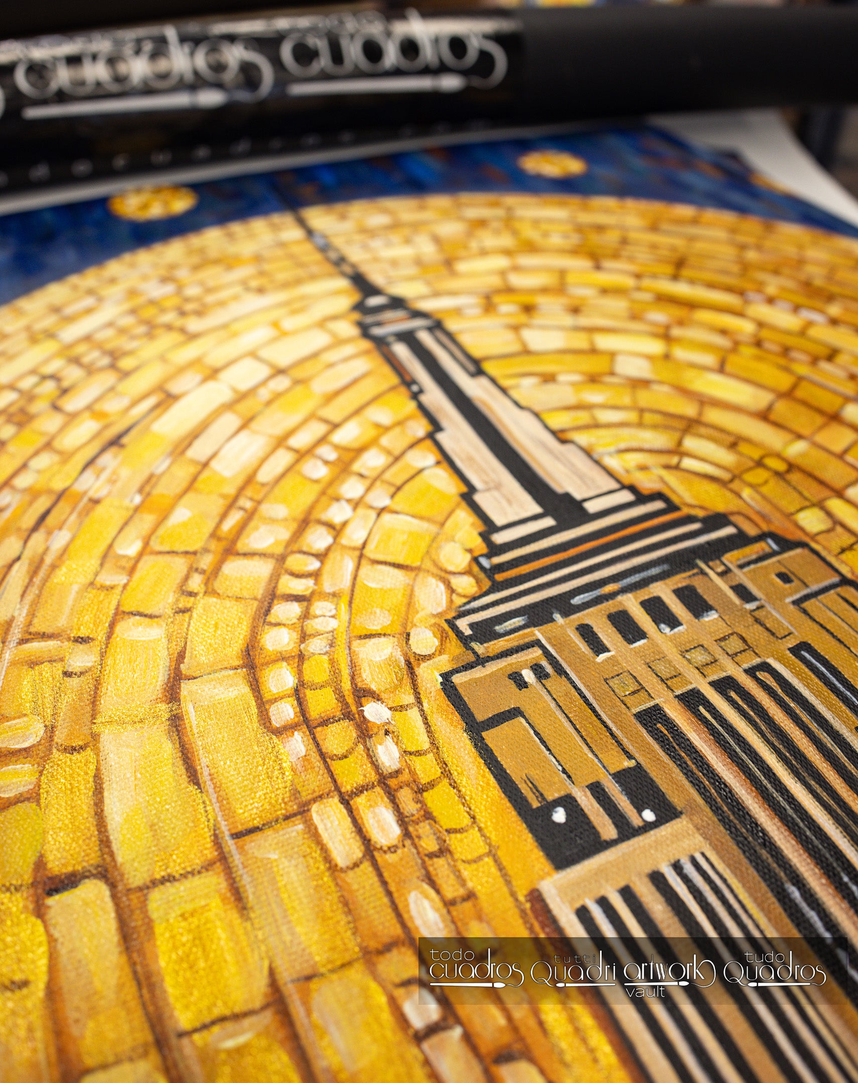 Eternal Glow Over Manhattan, Klimt Style