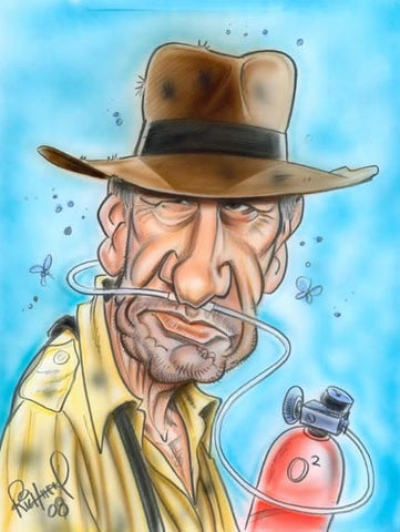 Caricature of the film starring Harrison Ford.