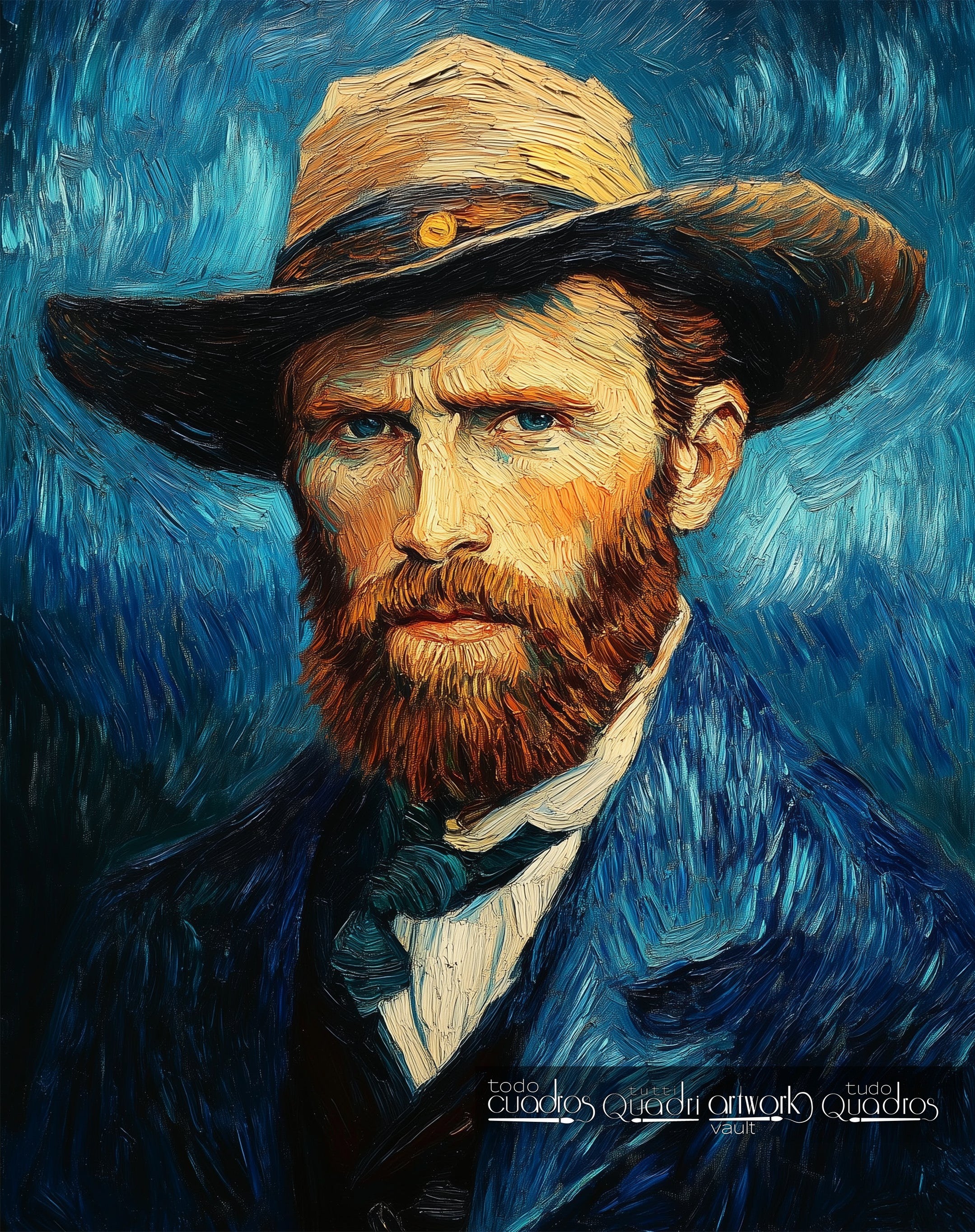 The gaze of Vincent, modern Van Gogh style