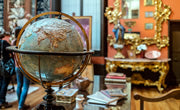 Globe in the museum's living room