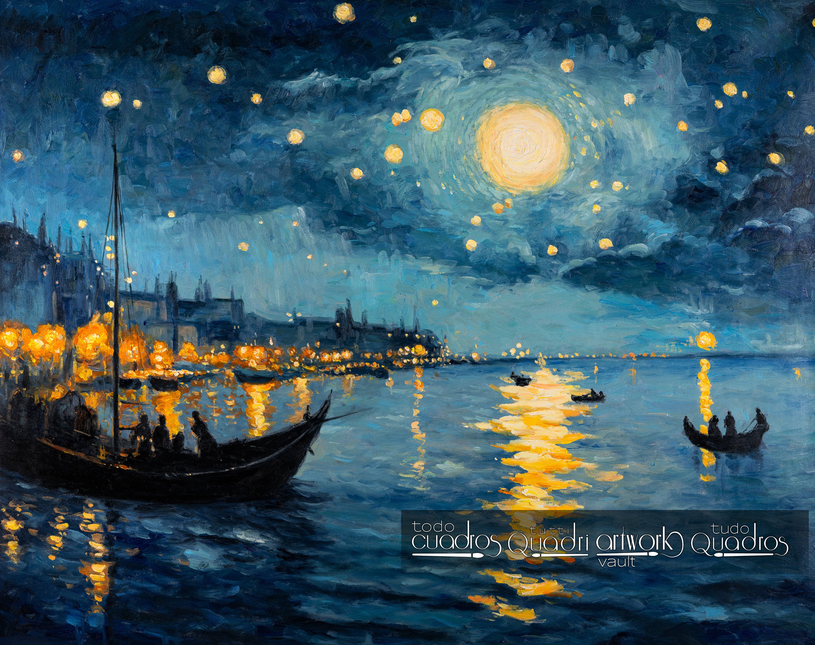 Impressions of a Bright Night, Monet Style