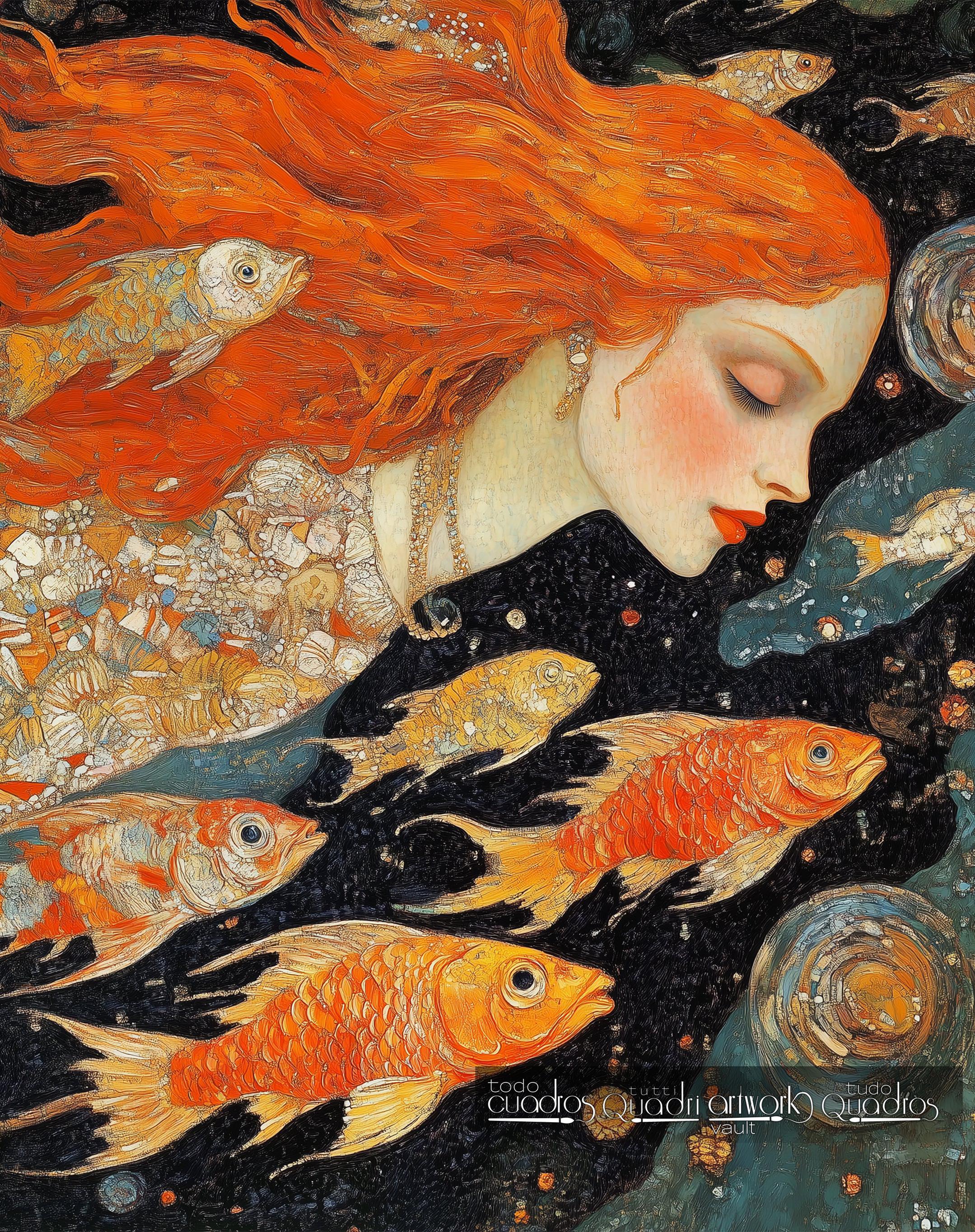 The Lady of the Ocean, Klimt style