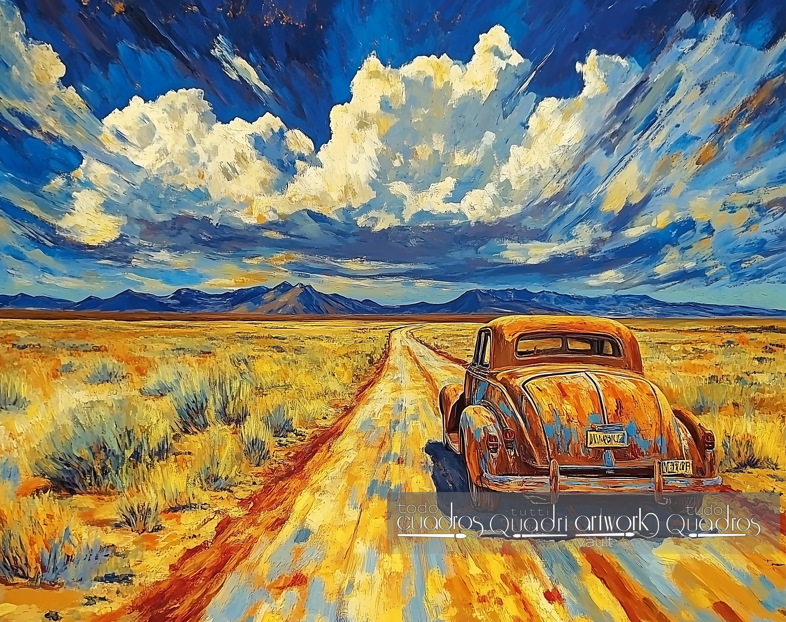 Route to the Horizon, modern Van Gogh style