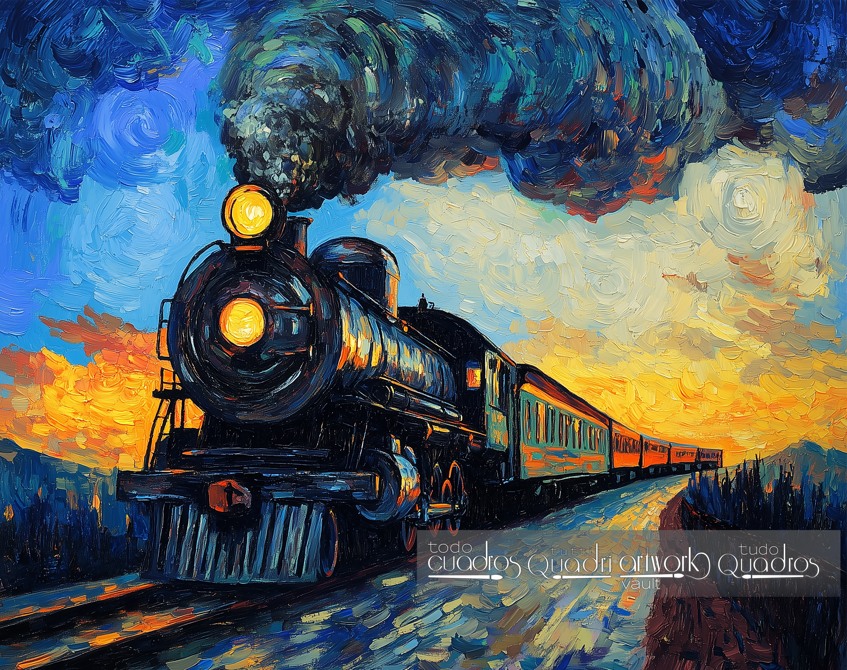 Sunset Journey, Van Gogh Style