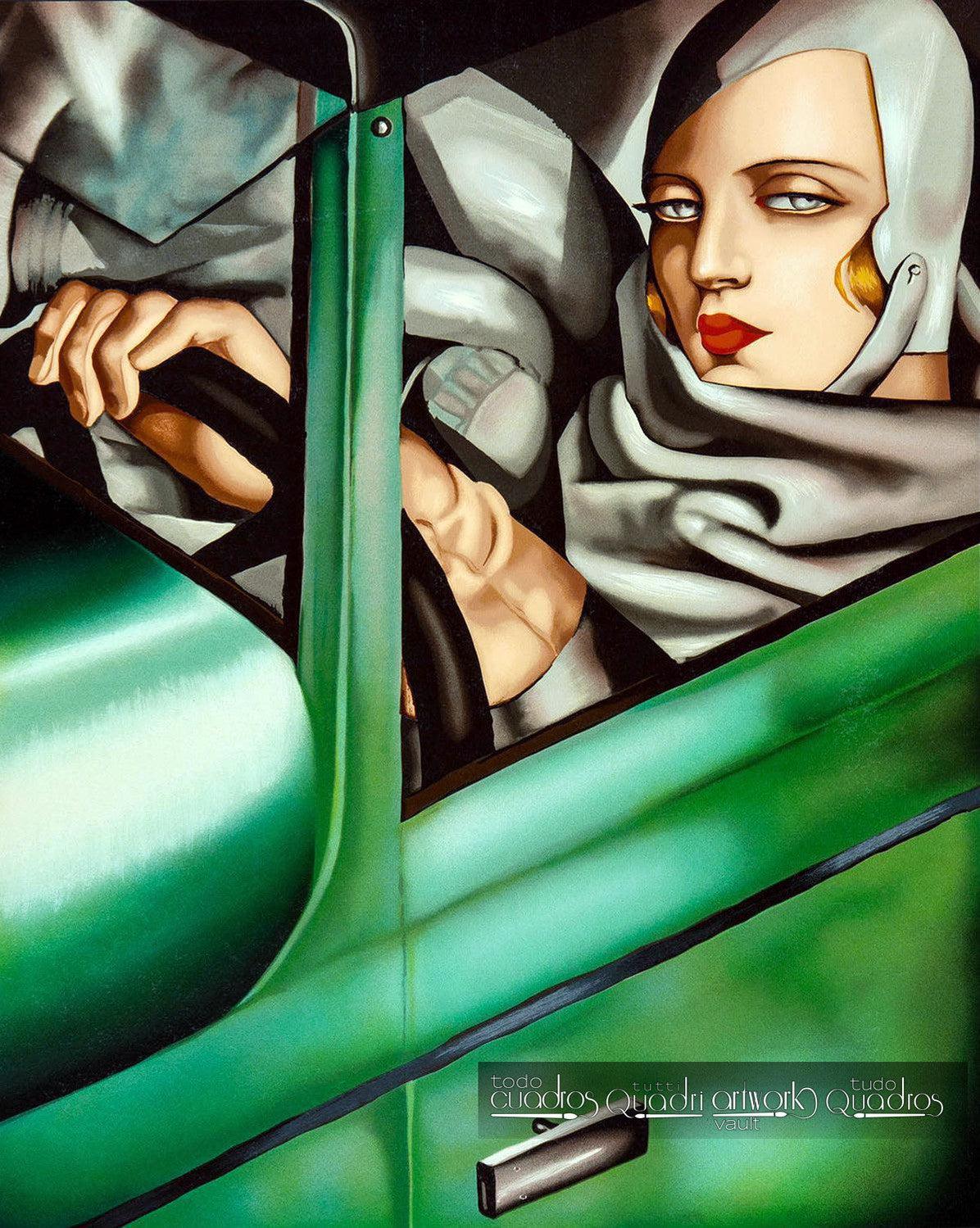 Autoportrait (Tamara in a Green Bugatti), Lempicka