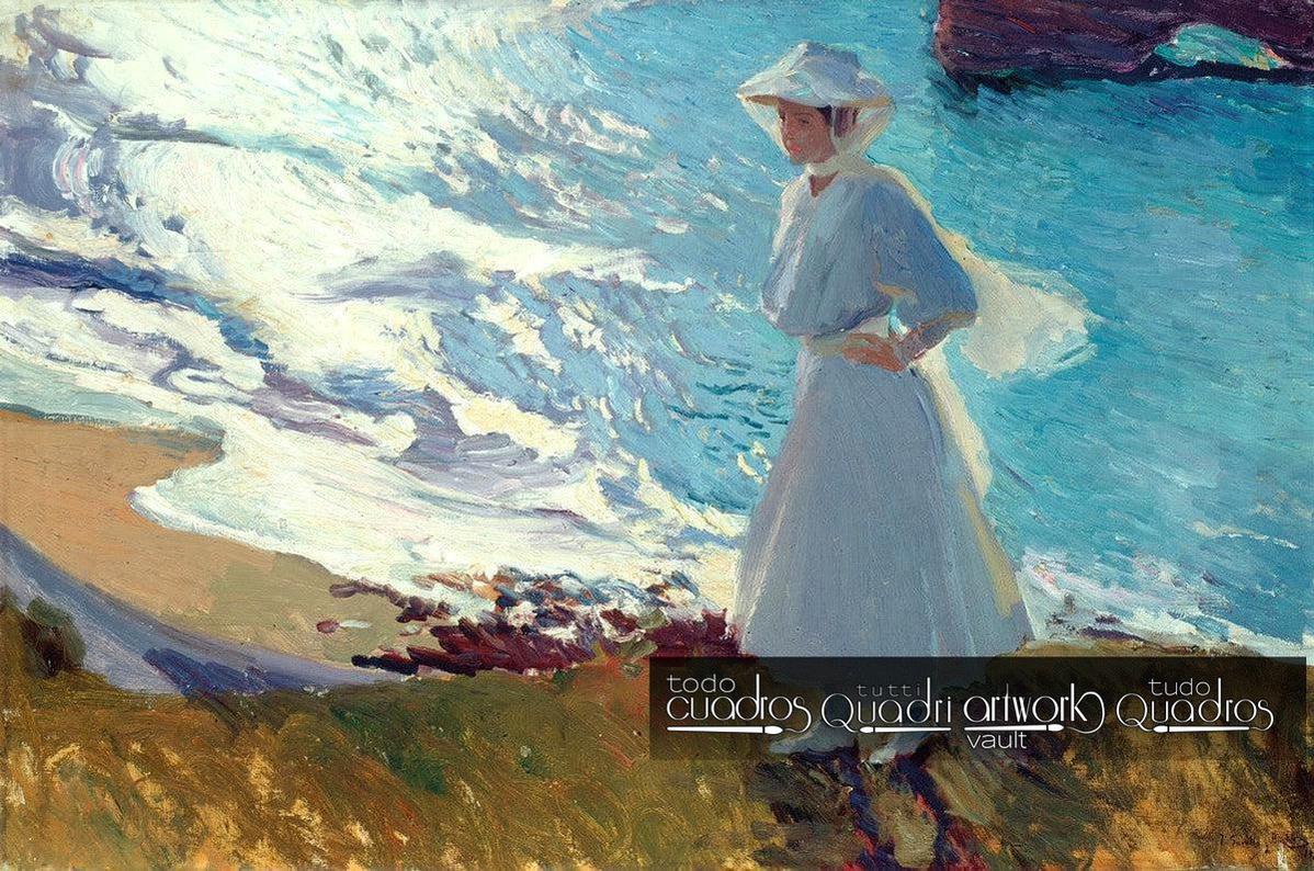 María on the Beach at Biarritz, Sorolla