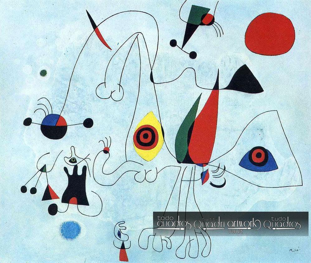 Women and Birds at Sunrise, Miró