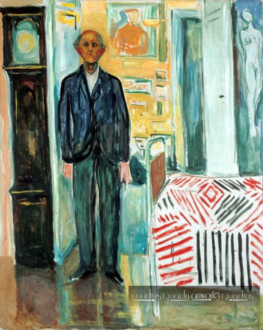 Self-Portrait. Between the Clock and the Bed, Munch