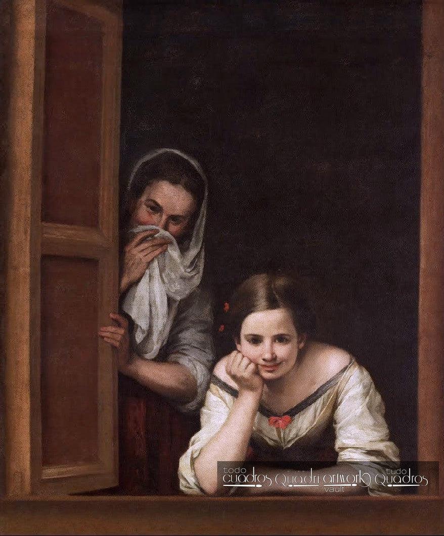 Two women at a window