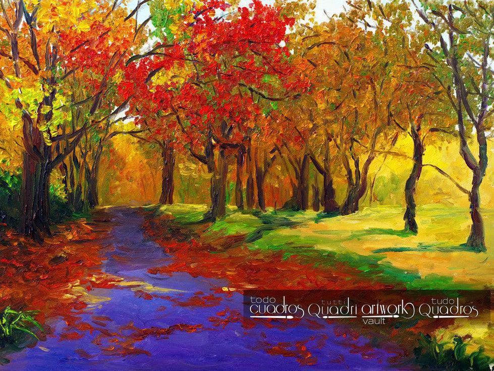 Autumn Sunset, Landscape Oil Painting