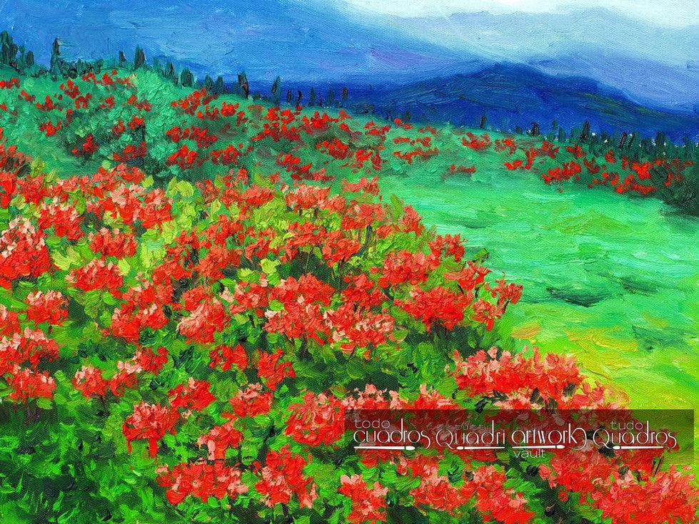 Flowered Landscape, Oil