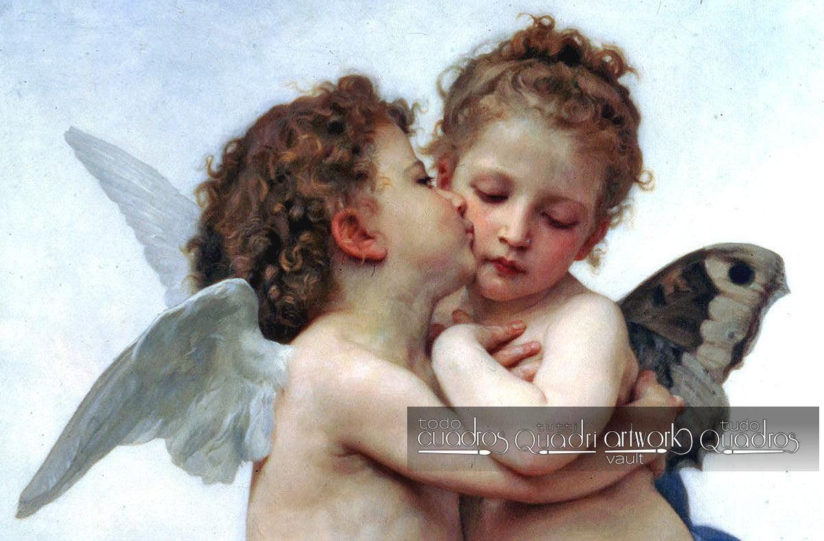 The First Kiss, Bouguereau (detail)