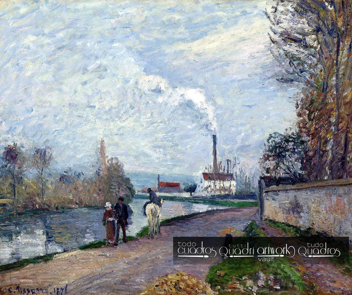The Oise near Pontoise in Grey Weather, Pissarro
