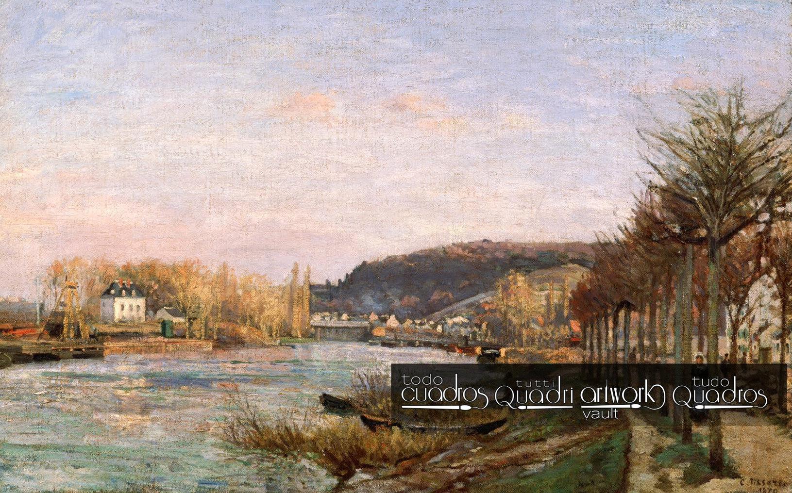 The Seine at Bougival, Pissarro