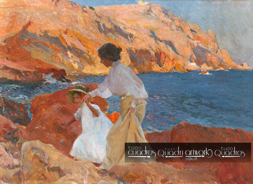 Clotilde and Elena on the Rocks, Sorolla