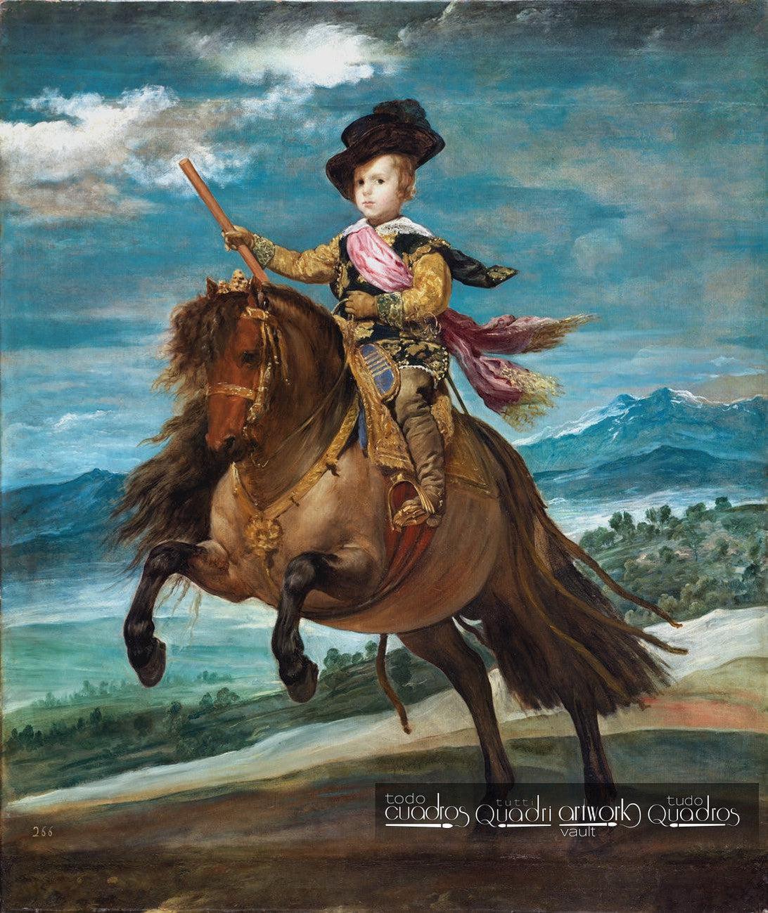 Equestrian Portrait of Prince Balthasar Charles, Velázquez